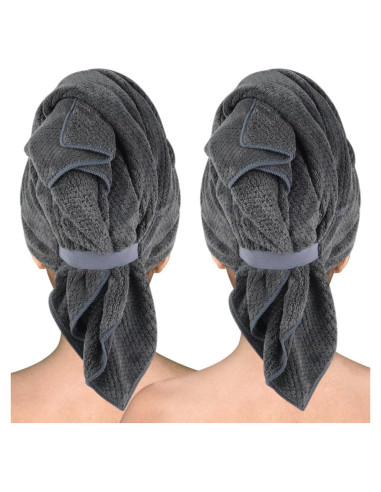Toallas de Microfibra para Cabello SUNLAND 120x61 cm 2Pack