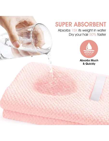 Toalla de Microfibra para Cabello TEAKADO Rosa 110.5x58.4cm Toalla de Microfibra para Cabello TEAKADO Rosa 110.5x58.4cm