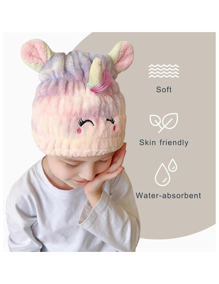 Toalla de Microfibra para Cabello Niños LCBD Unicornio 20cm Toalla de Microfibra para Cabello Niños LCBD Unicornio 20cm