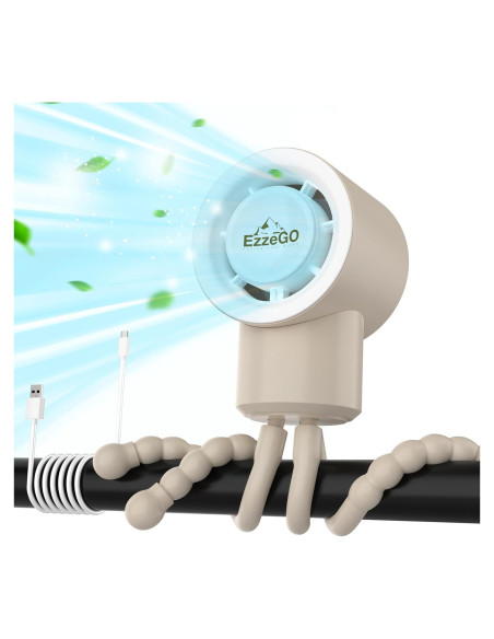 Ventilador Portátil EzzeGo Mini Recargable 3 Velocidades Beige Ventilador Portátil EzzeGo Mini Recargable 3 Velocidades Beige