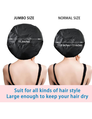 Gorros de Ducha Jumbo CHFONG 2 PCS Impermeables para Mujeres
