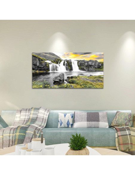 Arte de Pared en Lienzo RnnJoile Cascada Kirkjufellsfoss 121x61 cm Arte de Pared en Lienzo RnnJoile Cascada Kirkjufellsfoss 121x61 cm