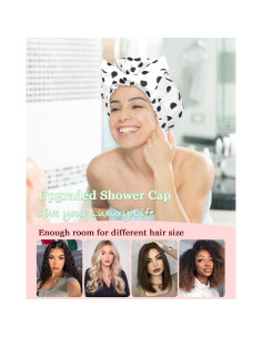 Gorro de Ducha Reutilizable Luvruitaky Impermeable Blanco 2