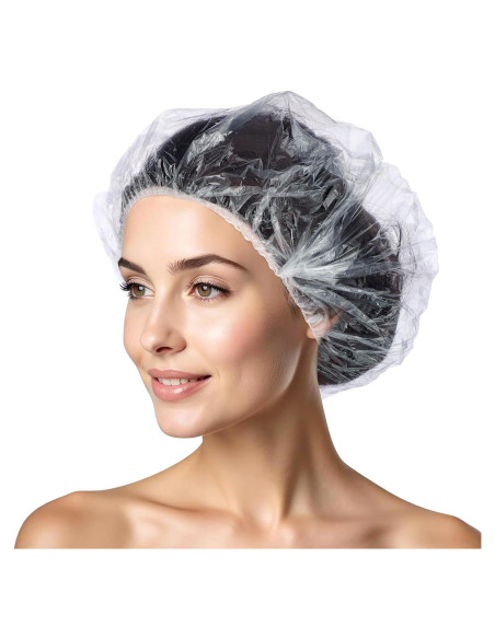 300 Gorras de Ducha Desechables Extra Grandes 52 cm - Pengxiaomei 300 Gorras de Ducha Desechables Extra Grandes 52 cm - Pengxiaomei