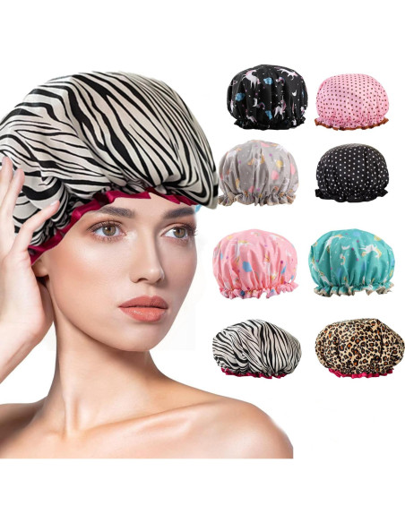 Gorro de Ducha Reutilizable Vreysilkus 4 Piezas Lunares Gorro de Ducha Reutilizable Vreysilkus 4 Piezas Lunares