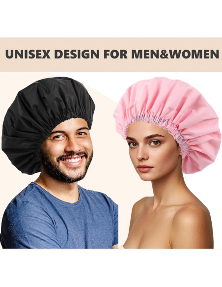 Gorro de Ducha Impermeable Reutilizable Himoswis Grande Negro Gorro de Ducha Impermeable Reutilizable Himoswis Grande Negro