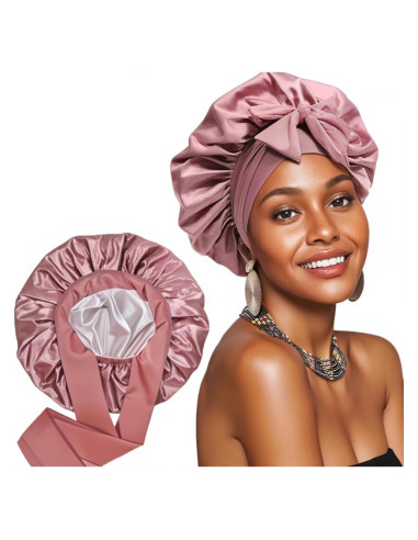 Gorro de Ducha Reutilizable DLSZKJ Doble Capa Satén 21x13cm