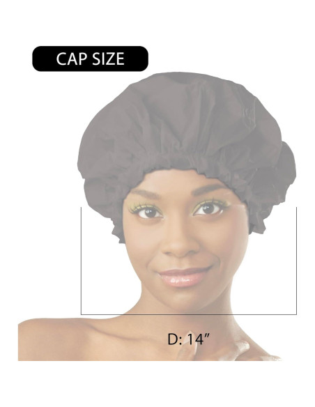 Gorro de Ducha DONNA Extra Grande Impermeable Negro 1PC Gorro de Ducha DONNA Extra Grande Impermeable Negro 1PC
