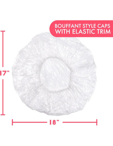 Gorras de Ducha Desechables ADAMA - 50 Unidades Transparentes