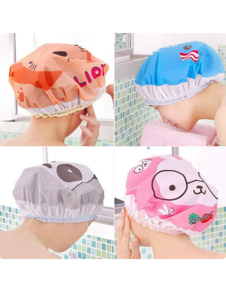 5 Gorras de Ducha Impermeables de Animales Aysekone PEVA 5 Gorras de Ducha Impermeables de Animales Aysekone PEVA