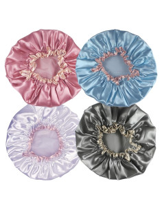 Paquete de 4 Gorras de Ducha EVA Impermeables Reutilizables