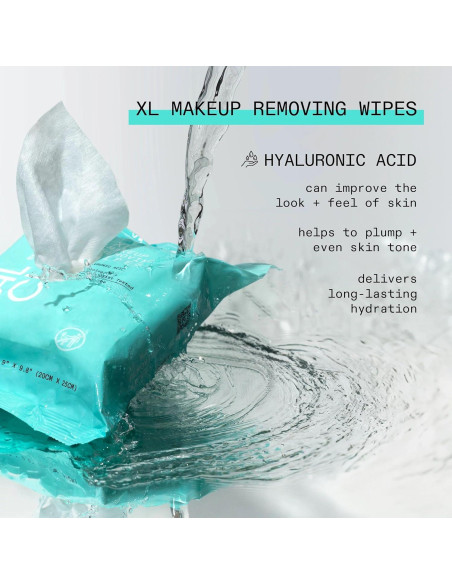 Toallitas Faciales XL Real Techniques con Ácido Hialurónico - 25 Unidades Toallitas Faciales XL Real Techniques con Ácido Hialurónico - 25 Unidades