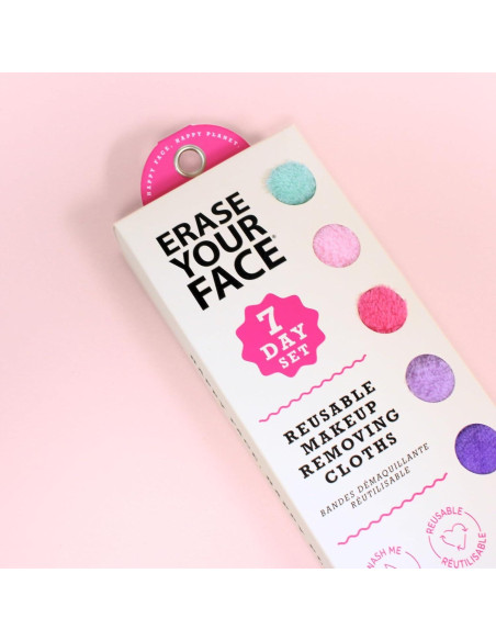 Toallas Desmaquillantes ERASE YOUR FACE - Microfibra Reutilizables 7 Unidades Toallas Desmaquillantes ERASE YOUR FACE - Microfibra Reutilizables 7 Unidades