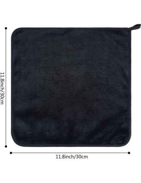 Paños de Microfibra Reutilizables VIVOTE 30x30cm (6 Pzas, Negro) Paños de Microfibra Reutilizables VIVOTE 30x30cm (6 Pzas, Negro)