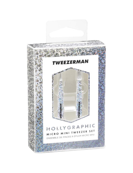 Juego de Pinzas Micro Mini Tweezerman Hollygraphic 2 Piezas Juego de Pinzas Micro Mini Tweezerman Hollygraphic 2 Piezas