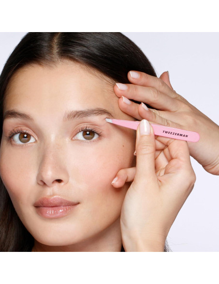 Pinzas de Cejas en Ángulo Tweezerman Rosa Polvoriento 6.4cm Pinzas de Cejas en Ángulo Tweezerman Rosa Polvoriento 6.4cm