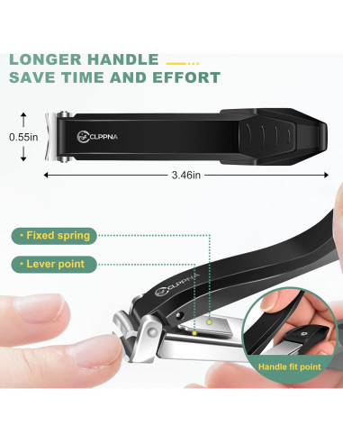 Cortauñas CLPPNA de Acero Inoxidable con Recolector para Hombres