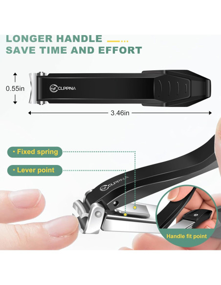 Cortauñas CLPPNA de Acero Inoxidable con Recolector para Hombres Cortauñas CLPPNA de Acero Inoxidable con Recolector para Hombres