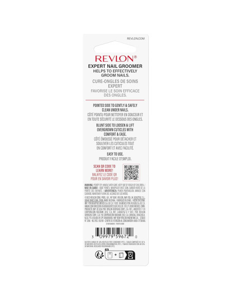 Groomer de Uñas Revlon Doble Punta Acero Inoxidable 1 Cuenta Groomer de Uñas Revlon Doble Punta Acero Inoxidable 1 Cuenta