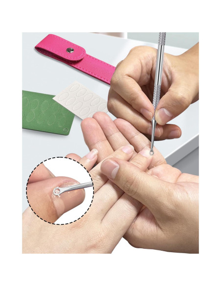 Empujador de Cutículas KUNSHNBEI Acero Inoxidable 3 en 1 Empujador de Cutículas KUNSHNBEI Acero Inoxidable 3 en 1