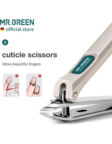 Cortadores de Uñas MR.GREEN Mr-1110 Acero Inoxidable 9.19cm