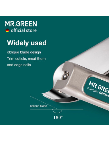 Cortadores de Uñas MR.GREEN Mr-1110 Acero Inoxidable 9.19cm