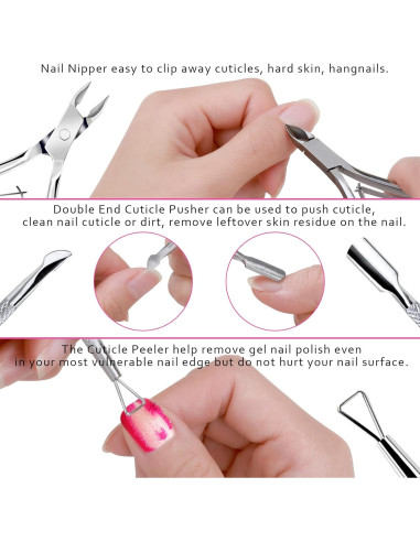 Kit de Manicura Profesional FANDAMEI con 3 Limas y Aceite