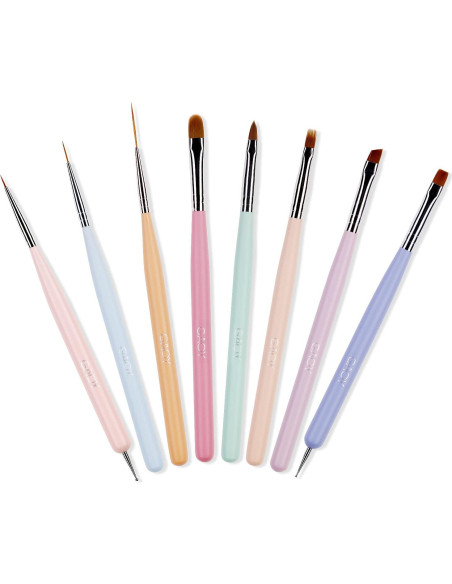 Set de 8 Pinceles para Uñas GAOY - Herramientas de Arte Set de 8 Pinceles para Uñas GAOY - Herramientas de Arte