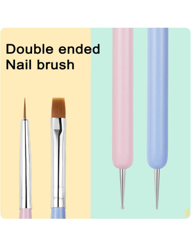 Set de Pinceles para Arte de Uñas Gembityful 6 Piezas