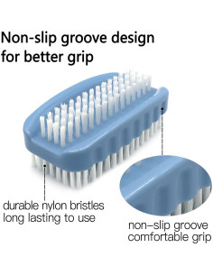 Cepillo de Uñas Ylijxqc 2 Pcs Doble Lado Nylon Antideslizante 2