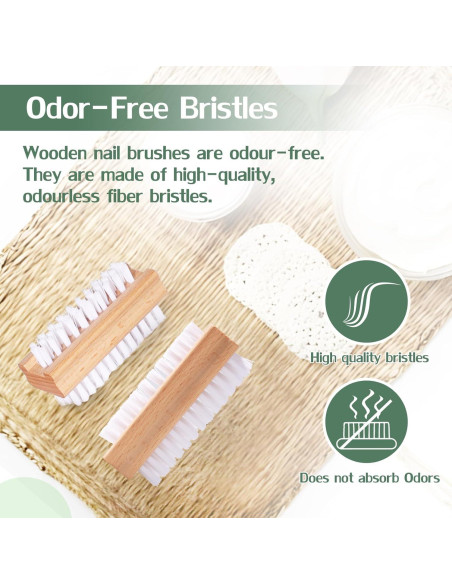 Juego de Cepillos de Uñas DEBETOOL - 4 Piezas de Madera Juego de Cepillos de Uñas DEBETOOL - 4 Piezas de Madera