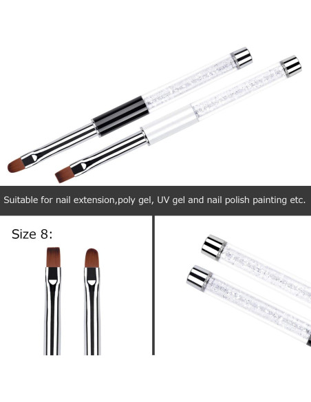 Juego de Pinceles de Uñas UV Gel 2 Piezas Profesional Nanchang Juego de Pinceles de Uñas UV Gel 2 Piezas Profesional Nanchang