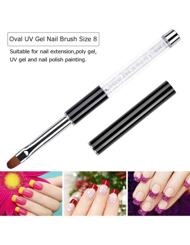 Juego de Pinceles de Uñas UV Gel 2 Piezas Profesional Nanchang