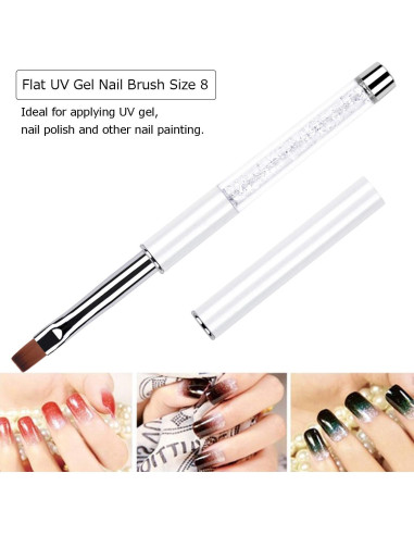 Juego de Pinceles de Uñas UV Gel 2 Piezas Profesional Nanchang