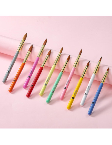 Juego de Pinceles para Uñas Acrílicas Yrarbil 10PCS Profesional