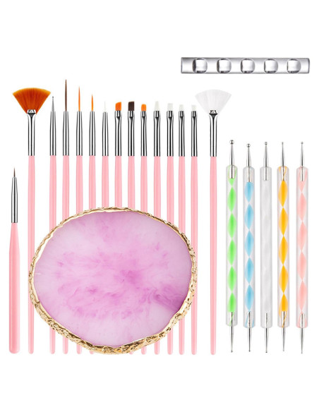 Juego de herramientas para arte de uñas HomTop 22 piezas Juego de herramientas para arte de uñas HomTop 22 piezas
