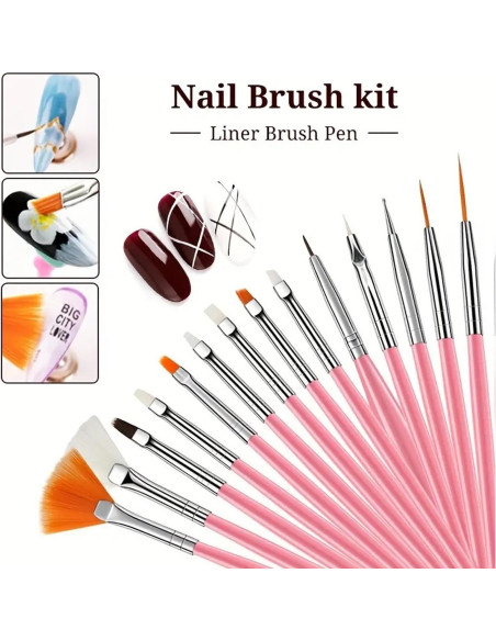 Juego de herramientas para arte de uñas HomTop 22 piezas Juego de herramientas para arte de uñas HomTop 22 piezas