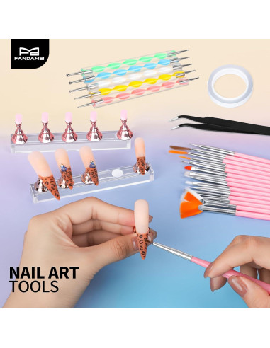 Kit de Herramientas de Arte de Uñas FANDAMEI 15 PZS