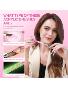 Conjunto de Pinceles Acrílicos SAVILAND 4PCS Brillan en la Oscuridad 2