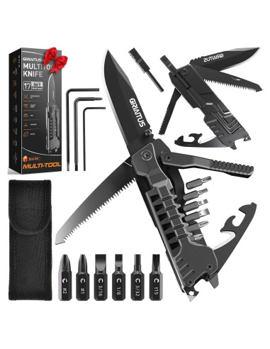 Cuchillo Multiherramienta GIRIAITUS 17 en 1 Acero Inoxidable