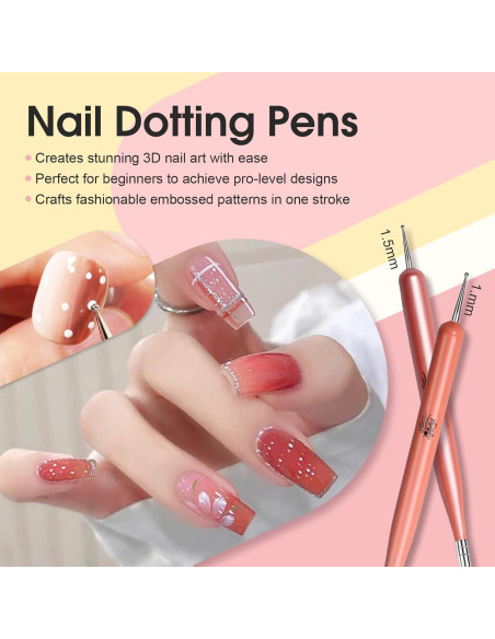 Juego de Pinceles de Arte de Uñas Gellaktik 6 Piezas Juego de Pinceles de Arte de Uñas Gellaktik 6 Piezas