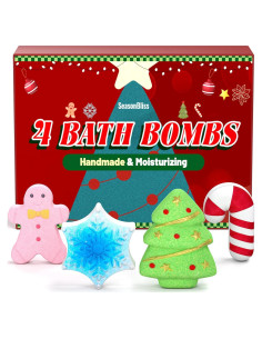 Juego de 4 Bombas de Baño SeasonBliss - Navidad y Jengibre