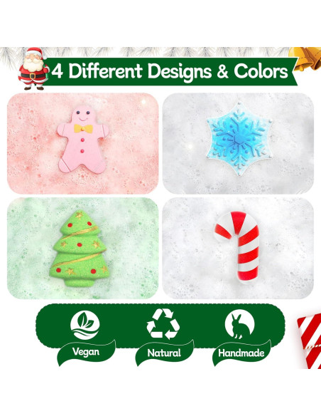 Juego de 4 Bombas de Baño SeasonBliss - Navidad y Jengibre Juego de 4 Bombas de Baño SeasonBliss - Navidad y Jengibre