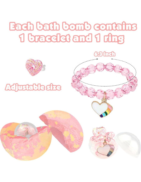 Set de 6 Bombas de Baño Orgánicas ZEIZHUBN con Juguetes Set de 6 Bombas de Baño Orgánicas ZEIZHUBN con Juguetes