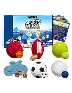 Set de 18 Bombas de Baño Deportivas ZenseMe con Juguetes