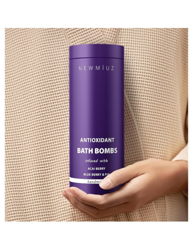 Bombas de Baño Naturales New Miuz - Antioxidantes de Acai y Arándano