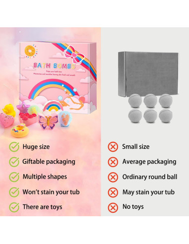 Juego de 9 Bombas de Baño BusyMouth con Juguetes Sorpresa