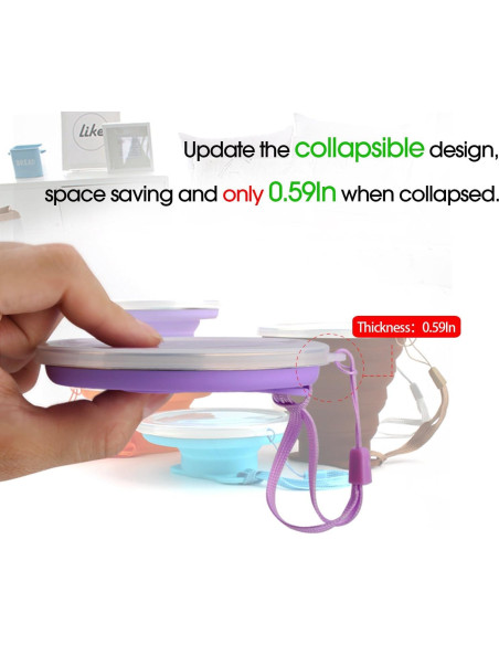 Taza de Viaje Plegable ME.FAN - Silicona 270ml - 4 Colores Taza de Viaje Plegable ME.FAN - Silicona 270ml - 4 Colores