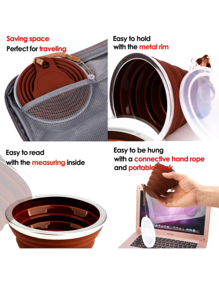 Taza de Viaje Plegable ME.FAN - Silicona 270ml - 4 Colores Taza de Viaje Plegable ME.FAN - Silicona 270ml - 4 Colores