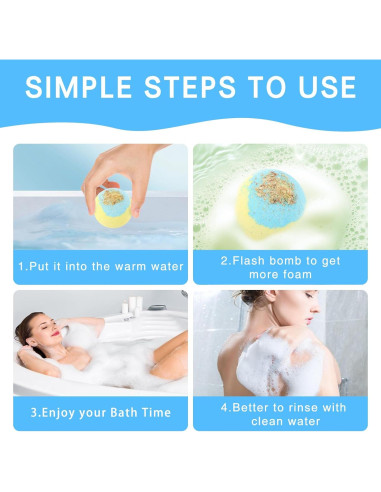 Set de 12 Bombas de Baño Naturales USIN - 100g cada una